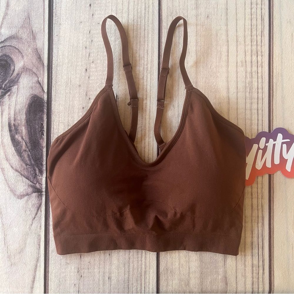Yitty Fabletics Brown Nearly Naked Shapewear Plunge Bra M/L — image 4 of 8